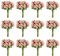BETESSIN 144pz Pistilli Artificiali di Fiori per Bomboneire Mini Teste Artificiali Pistillo Fiori Finti con Stelo per Decorazione Centrotavola Segnaposto Matrimonio Nozze Compleanno Comunione Festa