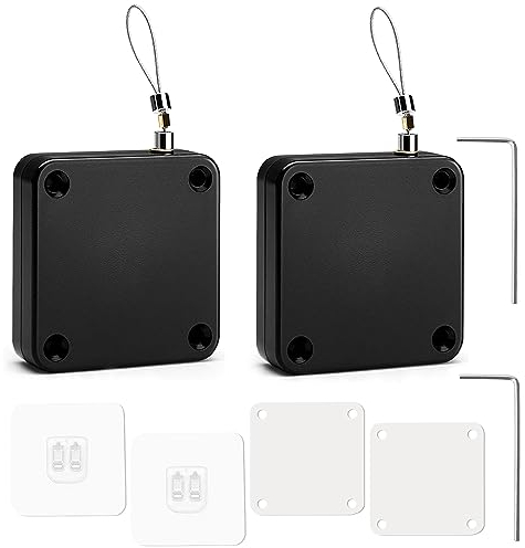 Ferme-Porte Automatique, 2 Pièces Capteur Automatique sans Trou, Ferme-Porte Automatique Avec Capteurs Avec Cordon de Serrage, Sans Perforation Pour chambre à coucher