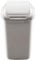 Home Centre Flip Top 15L Classic Plastic Waste Bin Kitchen Office School Work Recycling Disposable Trash Dispenser Household Recyclable Rubbish Bin Easy Cleaning White