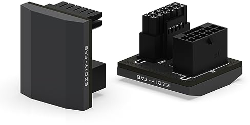EZDIY-FAB 12VHPWR 12+4 Pin Winkelstecker Stromadapter Slim Type für RTX40' Serie Grafikkarten,Unterstützt 600W Leistung,Kompatibel zu RTX4090,4080,4070ti -180 Grad RVS Typ-Schwarz