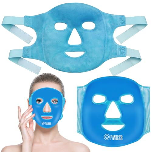 Masque de Refroidissement avec,Peut être utilisé des deux côtés Réutilisable,Masque Gel Froid pour Les Yeux Le Visage,pour Femme Homme Masque Visage