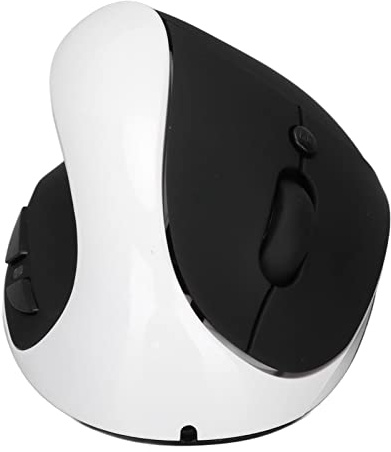 ASHATA Kabellose Vertikale Maus für Linkshänder, Wiederaufladbare, Ergonomische 2,4-G-Maus mit USB-Adapter, Einstellbare DPI für PC, Keine Zusätzlichen Treiber Erforderlich,, Heayxpwg52nAba-11