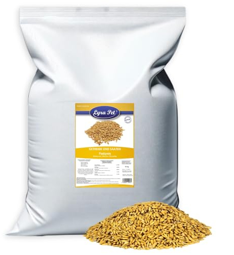 Lyra Pet® 10 kg Paddyreis - Natürliche Vogelfutter Ergänzung für Wildvögel | Reich an Ballaststoffen, Vitaminen & Mineralien - Ungeschälter Reis - Nährstoffreiches Vogelfutter für Sommer & Winter