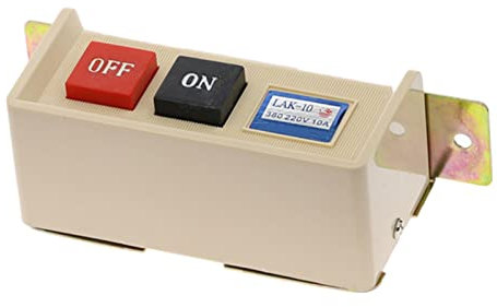 PAJPXPCD 1 pièces LAK-10 Marche/arrêt démarrage arrêt encastré Bouton-Poussoir Interrupteur AC 380/220V 10A Interrupteur de Machine à Coudre KHzIgRdY