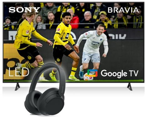 Sony BRAVIA KD43X75WL, 43 Pulgadas, TV LED con 4K HDR, Smart TV Google, Procesador X1, Eco Pack, Asistentes de Voz, Bravia Core, Marco Fino, 43, Negro