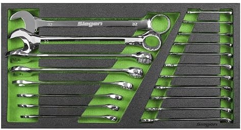 Sealey Siegen 19pc Combination Spanner Set with Tool Tray - S01272
