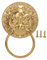 Jwthee Messing-Löwen-Türklopfer, antike Messing-Schrankgriffe, Vintage-Schrankgriffe mit Schrauben, antiker Löwe-Türring-Zuggriff für Haustür, Schrank, Schrankdekoration