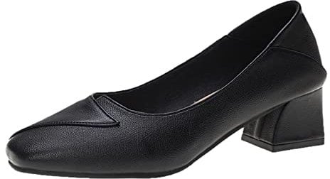 Ballet Pumps for Women UK Wide Fit Shoes for Women Women Breathable Shoes Chunky Heels Casual Shoes Unisex Lightweight Work Shoes Sporty Breathable Black Espadrilles Women Summer Shoes for (Black, 6)
