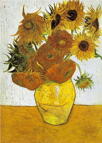 1000 Pieces Puzzles For Adults Vase With Sunflowers By Vincent Van Gogh Famous Oil Painting Wooden Jigsaw Puzzles For Home Wall Decor