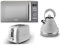 Tower Ash Grey 1.7L 3KW Pyramid Kettle, 2 Slice Toaster & Renaissance 800W 20L Digital Microwave. Contemporary Matching Kettle, Toaster & Microwave Set in Grey