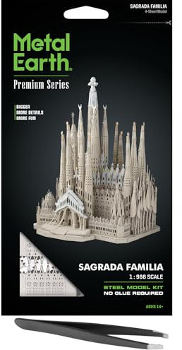Fascinations Metal Earth Premium Series Sagrada Familia 3D-Metallmodellbausatz mit Pinzette