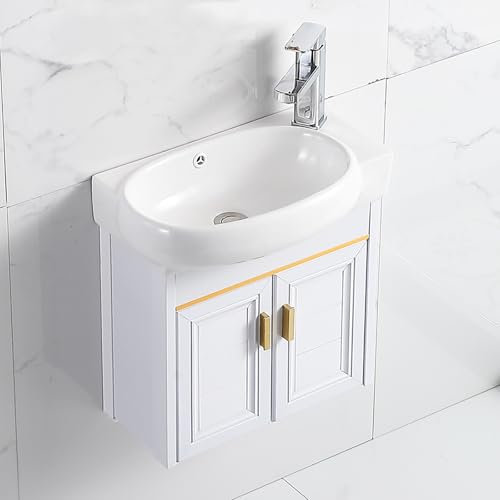 Muebles De Baño Con Lavabo Combo,Lavabos Pequeños Con Mueble,Mueble Baño Suspendido,Pequeño Lavabo De Esquina,Lavabo De Porcelana Mural,Lavabo Ovalado De Cerámica,Fregadero Pequeño Para Baños(Left)