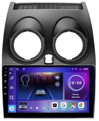 BOJONTN 9 Zoll Android 14 Touchscreen Bildschirm Autoradio 2 Din für Nissan Qashqai 1 J10 2006-2013 mit Kabellosem Carplay Bluetooth GPS Navi Lenkradsteuerung Rückfahrkamera(F1 (2+32G))