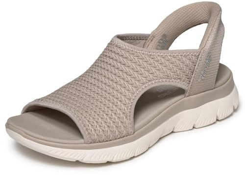 Skechers Damen Summits Sandal Sweetly Evolved, Taupe Knit, 41 EU