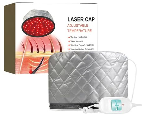 Caps chauffés Conditionnement en profondeur - Capulet thermique de traitement des cheveux nourrissants | 2 niveaux de chaleur chauffante Spa de cheveux naturels, capuchon de chauffage réglable doux po