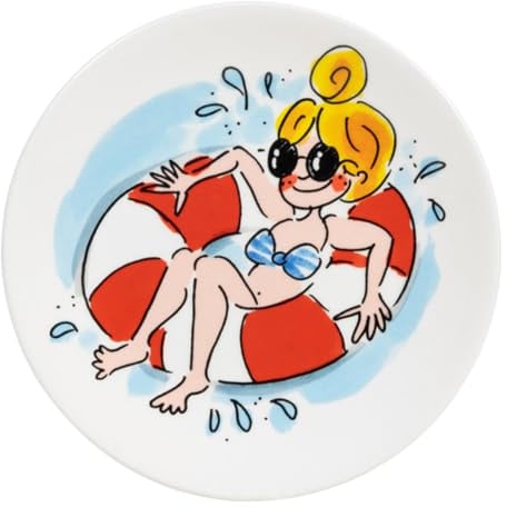 Petit Four Blond Summer – Sommerliches Mini-Desserttellerchen aus Keramik – Perfekt für süße Momente & Geschenke