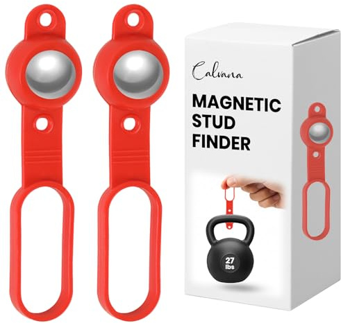 Calvana 2 Pack Magnetic Stud Finder - 27 lbs of Pull Power Stud Ball, Detects Nails, Screws, and Metal, Through 5/8 Drywall, Wood or 3/4 Plywood Paneling, No Batteries Required, 52300