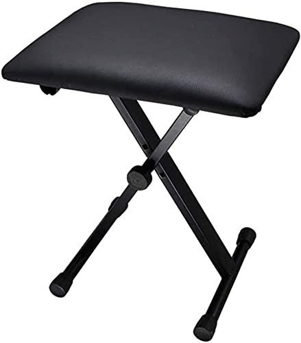 SnamicE Piano Benches Folding Adjustable Cushion Padded Piano Keyboard Benches, Leather Shoes Stool, White,White,White
