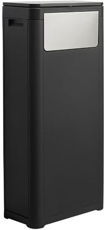 Kitchen Bin with Lid 32L,Dual Open Slim Waste Bin,Large Plastic Trash Can