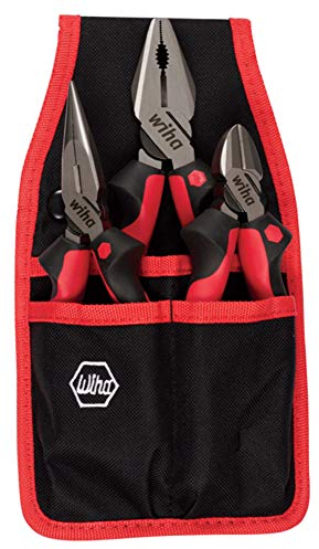 Wiha 30993 3 Piece Industrial Classic Grip Pliers and Cutters Set
