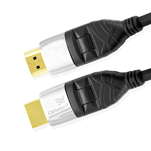 Cablesson Ivuna Flex Plus 1.64 Ft (0.5m) High Speed HDMI Cable (HDMI Type A, HDMI 2.1/2.0b/2.0a/2.0/1.4) - 4K, 3D, UHD, ARC, Full HD, Ultra HD, 2160p, HDR - rotating and swiveling connectors - Black