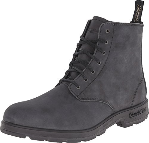 Blundstone Classic Lace Up Nubuck 1451, Stivaletti Uomo, Nero Rustic Black, 44 EU