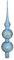 Jingle Bells Lauscha Christbaumspitze eisblau mit Silber Winterlandschaft mundgeblasen handbemalt