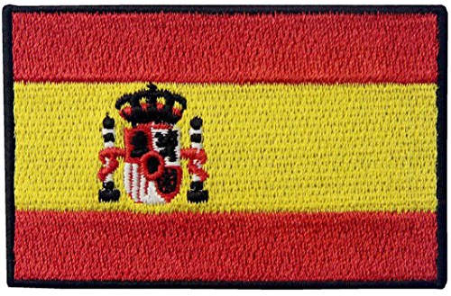 Bandera de España Español EEmblema nacional Parche Bordado de Aplicación con Plancha
