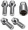 Locking Wheel Nuts/Bolts complete set of 4 + key M12X1.25 2cv, Axel, Berlingo, BX, c15, c2, c3, c4, c5, c6, c7, c25, Picasso, Grand, Dispatch, ds4, Saxo, Xantia, Xsara, ZX