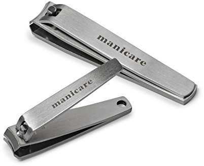 Manicare Premium Nail Clippers, Pack Of 2, Stainless Steel Small And Medium Clippers For Precisie Trimming Of Toenails And Fingernails, Professional Blade, Durable, Perfect For Manicures And Pedicure