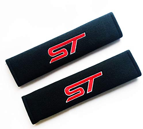 2 almohadillas de hombro para cinturón de seguridad, para ST (FOCUS FIESTA KUGA ST1 ST2 LINE, todos los modelos)