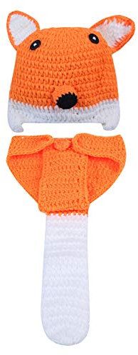 Happy Cherry Baby Jungen Mädchen Photography Prop Neugeborene Fuchs Kostüm Hut Strick Crochet Mütze