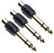 Keple Adaptateur 6.35mm à RCA de, Connecteur 6,35 mm à Phono, Adaptateur Jack stéréo mâle vers Femelle RCA, Convertisseur TRS plaqué Or (Paquet de 3)