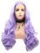RainaHair - Parrucca da donna con retina frontale, 66 cm, colore lilla pastello, per cosplay, feste, capelli sintetici resistenti al calore