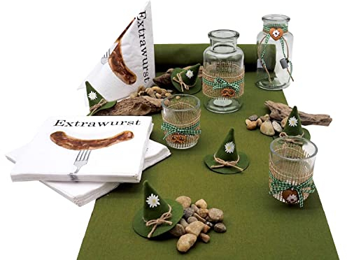 Tischdeko Oktoberfest Party Bayern Grün Deko Herbst Landhausstil Set