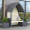 AFK Timber Cottage Painted 2 Seater Arbour - Charcoal & Cream
