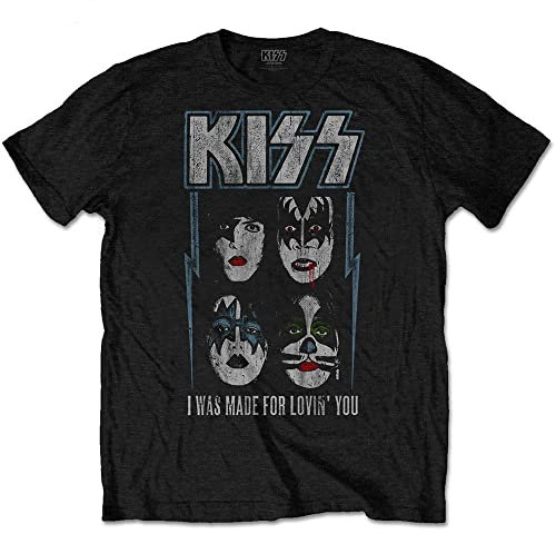 Kiss 'Made for Lovin You' (Black) Kids T-Shirt (3-4 Years)