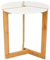 DuneDesign Nordic Style Beistelltisch - 40 x 45 cm Holz Tisch Rund - Couchtisch Nachttisch Weiß