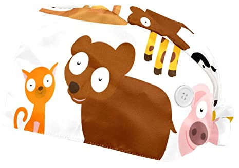 WEETIME Zoo Tiere Hut Working Hats Head Cover Unisex Cap für Herren Damen 2 Stück