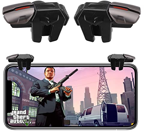 TSLBW Mobile Game Controller Trigger Fire Aim Button Trigger Sensitive Shooting and Target Button Target & Fire Trigger Key for iOS and Android Smart Phone 1 Pair (4 Schlüssel)