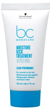 Schwarzkopf Professional Bonacure Moisture Kick Treatment Haarmaske Haarkur Normales Trockenes Haar Hydratisierend Glättend Verbesserte Handhabbarkeit Elastizität Gesunder Glanz 30 ml