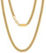 VEXXS 3/4/6mm Herren Panzerkette, 18K Gold beschichtet Cuban Halskette, Miami Kubanische Gliederkette Herren Kette Hip Hop Nickelfrei für Männer (Golden-4mm, 66.00)