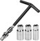 profiwoab Spark Plug Wrench Universal 21 mm Spark Plug Wrench for Car and Motorcycle Spark Plug Remover Tool 16 mm/21 mm (Black)
