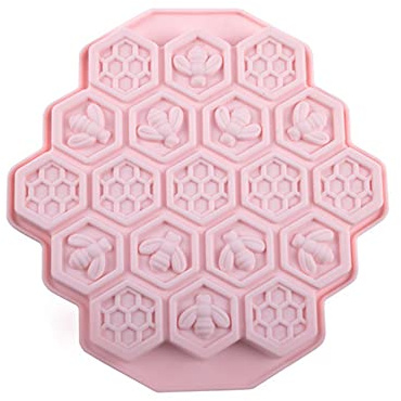 19 Cavities Honeycomb Silicone Cake Molds for DIY Ice Chocolate, 1 PCS | 3D Bee Chocolate Mold, Honeycomb Wax Melt Moulds, Reusable, Durable