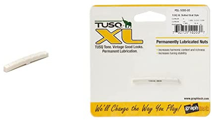 GRAPHTECH TUSQ NUT - SLOTTED STRAT STYLE & Graphtech TUSQ XL 5000-00 Permanently Lubricated Nuts - St Style, 5.0 in*0.75 in*5.312 in