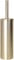 Brushed Gold Stainless Steel Toilet Brush and Holder - Durable, Standing Design for Bathroom Accessories