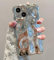 UEEBAI Case for iPhone 15 6.1 inch, Cute Solid Color Curly Wave Shape Shockproof Soft TPU Bumper Phone Case, Candy Color Water Ripple 3D Silicone Slim Pretty Case Non-yellowing Cover, Silver