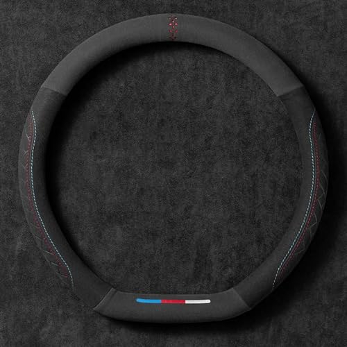 JARC Auto Lenkradbezug für BMW 5 Series G30 G31 G38 520i 520d 520e 530i,Lenkradabdeckung Lenkradhülle Wildleder Anti Rutsch Atmungsaktiv Innenraum Langlebig,A/D-1