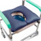 BLUEZY Toilet Chair Anti-Bedsore Cushions, PU Shower Chair Seat Pad Thick Cotton Soft Pad for Bedside Commode Seat Toilet Chair Bedside Commode Cushion, Anti-Bedsore Wheelchair Pad B