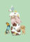 Little Dutch PW10214022 Poster A3 2 bedruckte Seiten - Little Farm grün